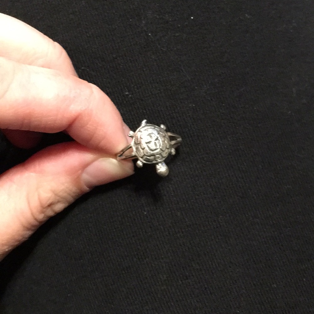 Sterling turtle ring
